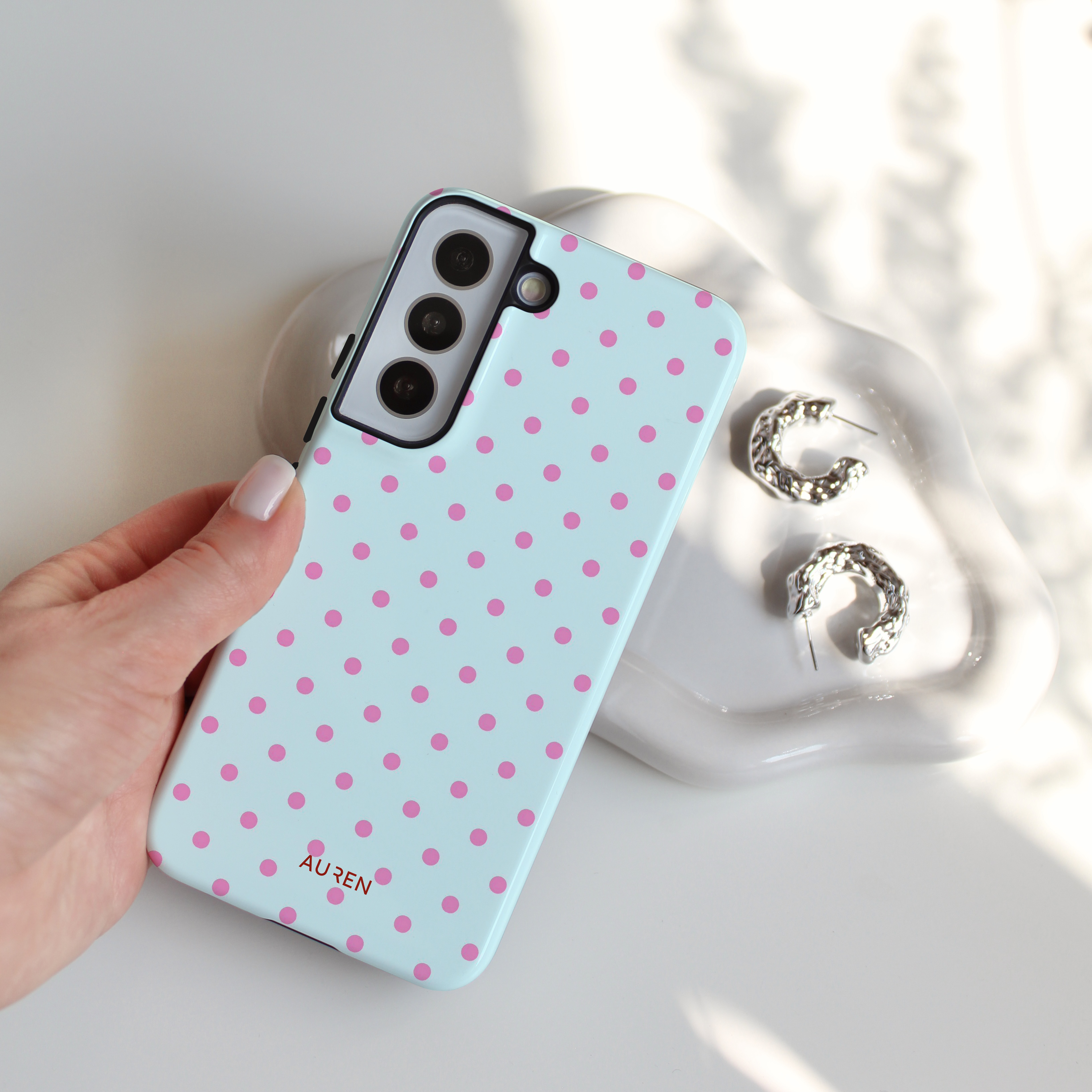 Auren Bubblegum Sky Polka Dot Case - Armor Series