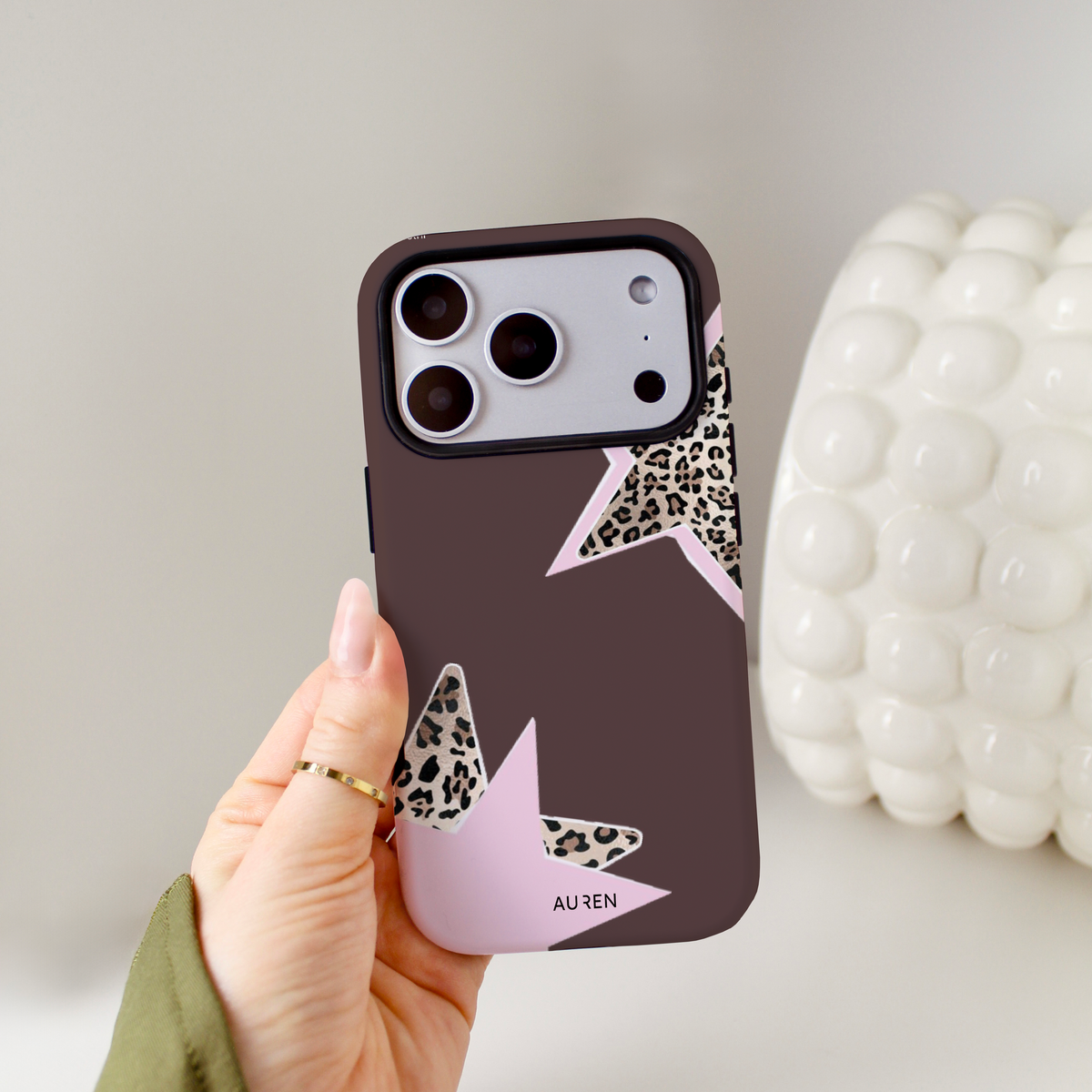 Auren Pink Leopard Star Case – Armor Series