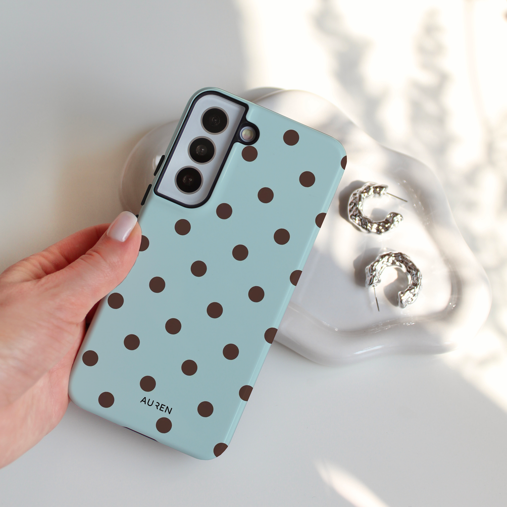 Auren Sky Blue Chocolate Dot Case