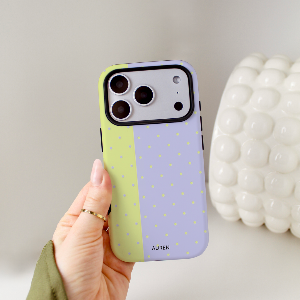 Auren Pastel Split Polka Dot Case - Armor Series