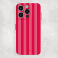 Auren Raspberry Stripes Glossy Hard Case