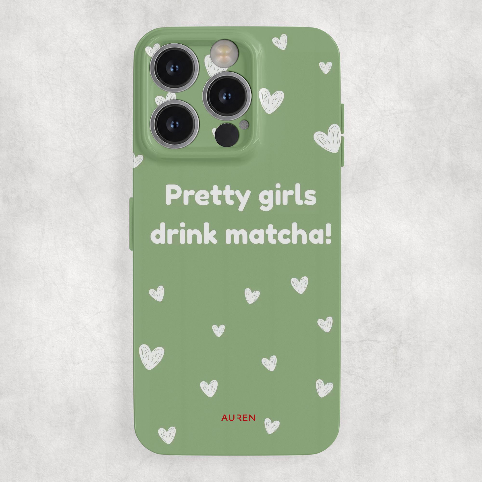 Auren Pretty Girls Drink Matcha Glossy Hard Case