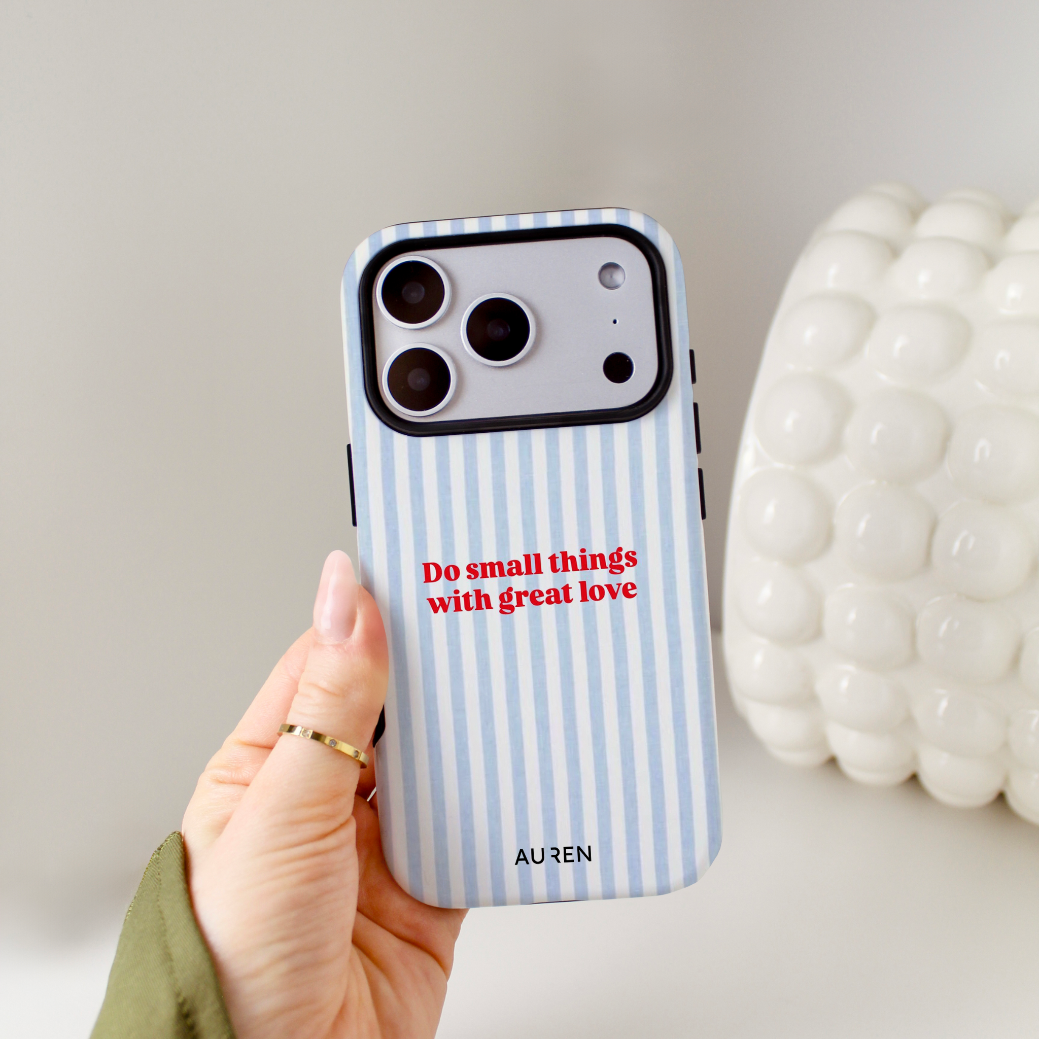 Auren Blue Love Stripes Case - Armor Series