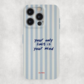 Auren Blue Whisper Stripes Glossy Hard Case