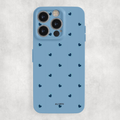 Auren Baby Blue Hearts Glossy Hard Case
