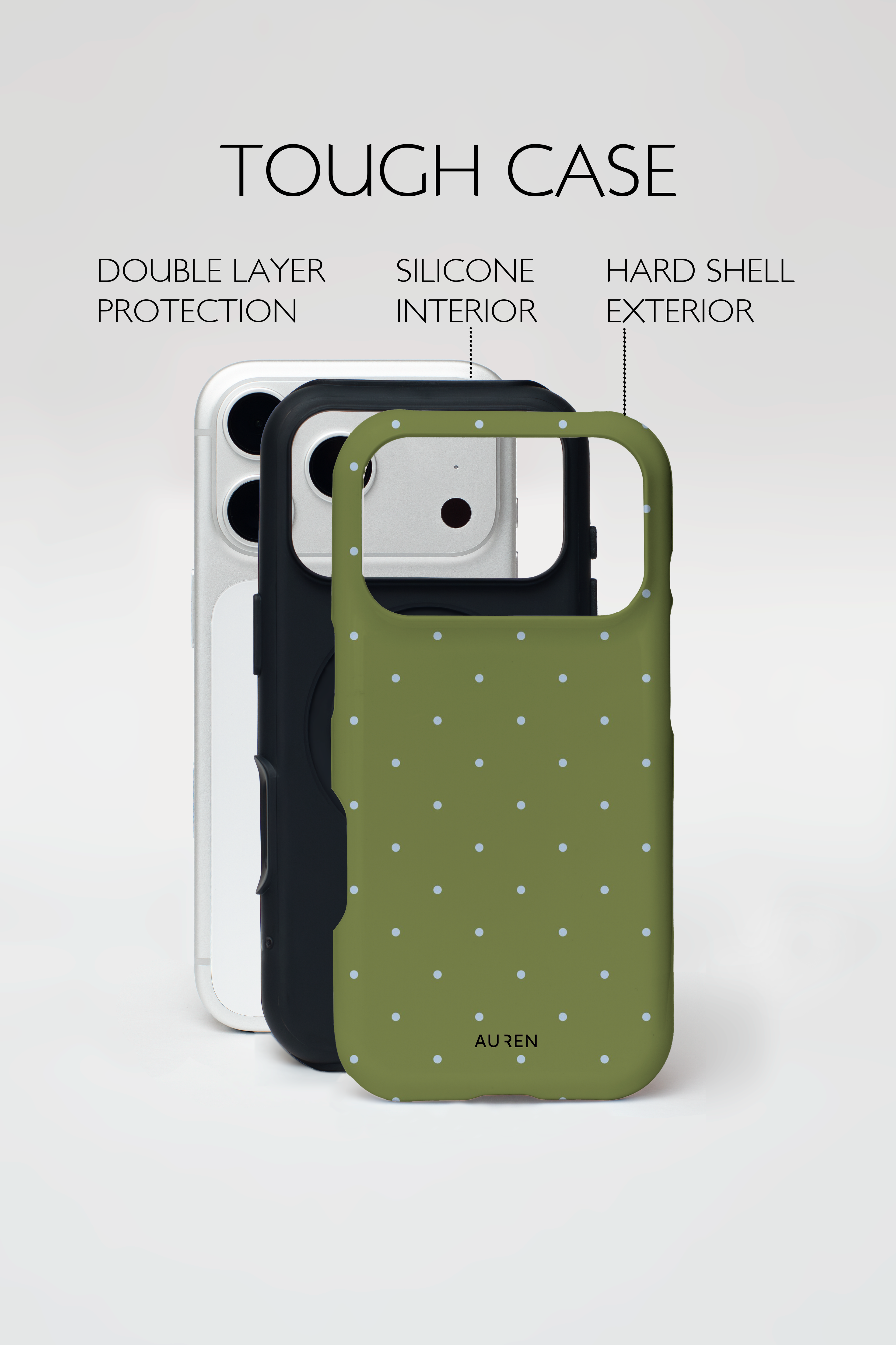 Auren Olive Polka Dot Case - Armor Series