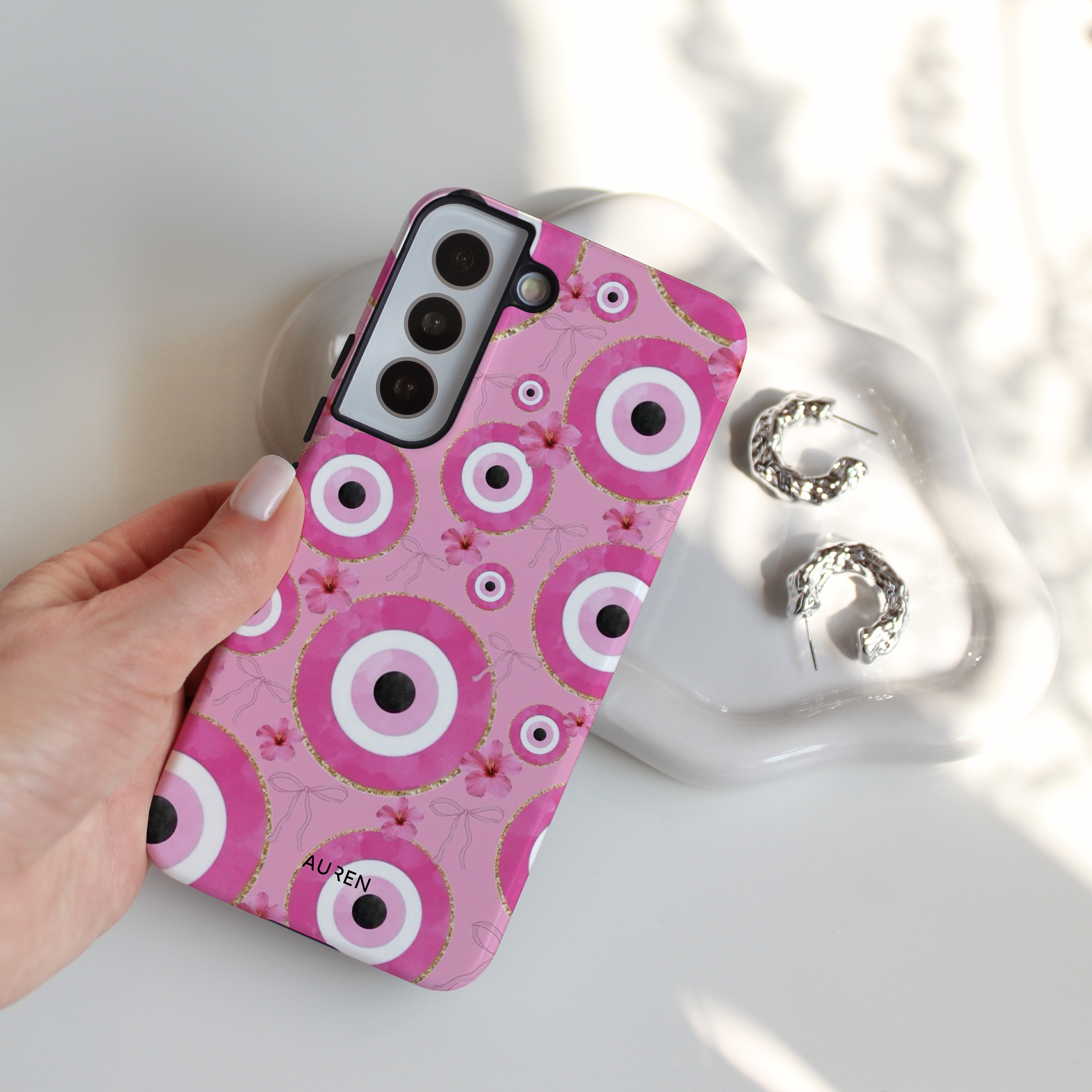 Auren Pink Evil Eye Case - Armor Series