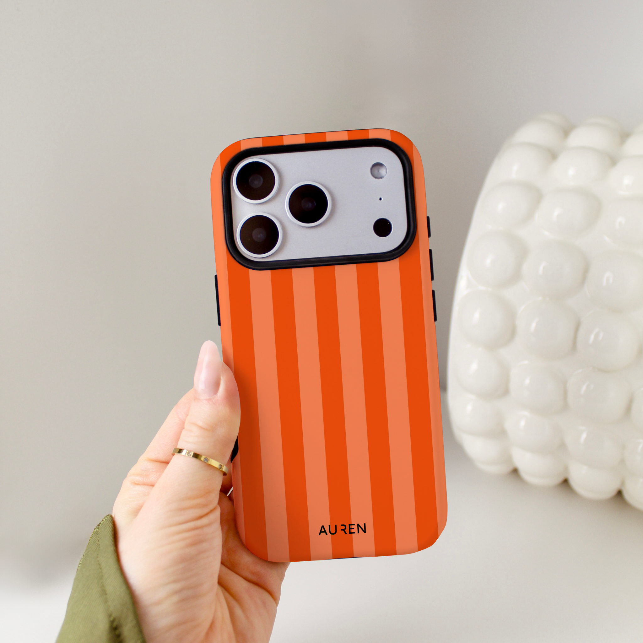 Auren Sunset Orange Stripes Case - Armor Series