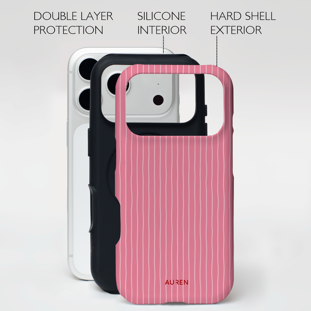 Auren Pink Pinstripe Case - Armor Series