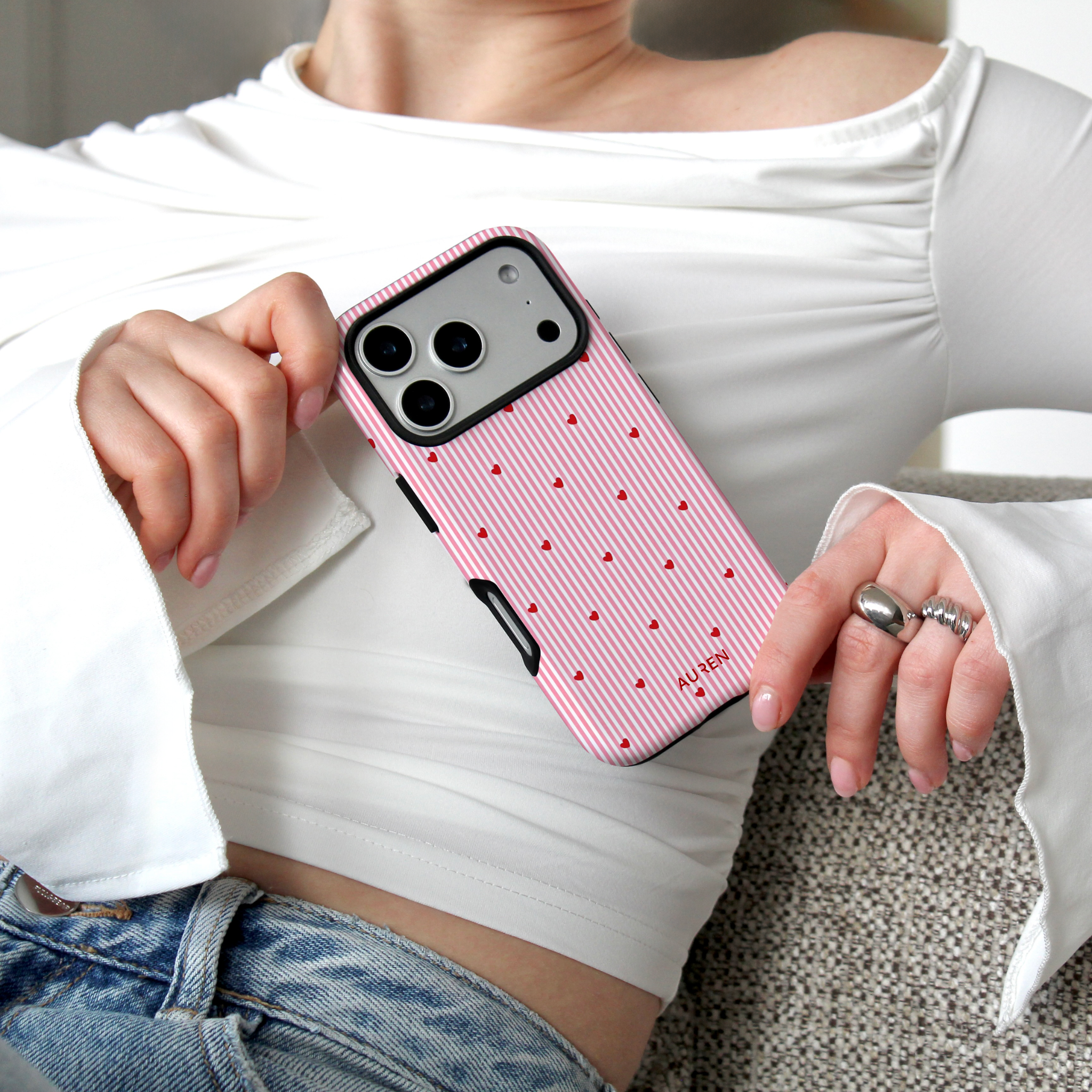 Auren Sweetheart Stripes Case - Armor Series