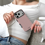Auren Blush Mocha Stripes Case - Armor Series