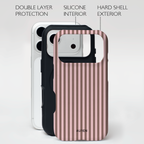 Auren Blush Mocha Stripes Case - Armor Series